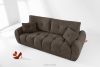 HELLA Gestepptes Dreisitzer-Sofa mit Schlaffunktion aus Gewebestoff in Kaltbraun kühles Braun - Foto 2