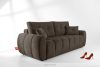 HELLA Gestepptes Dreisitzer-Sofa mit Schlaffunktion aus Gewebestoff in Kaltbraun kühles Braun - Foto 16