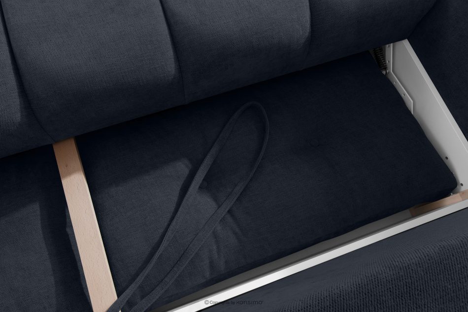 HELLA Gestepptes Dreisitzer-Sofa mit Schlaffunktion aus Gewebestoff in Dunkelblau dunkles Marineblau - Foto 12