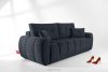 HELLA Gestepptes Dreisitzer-Sofa mit Schlaffunktion aus Gewebestoff in Dunkelblau dunkles Marineblau - Foto 16