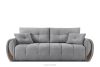 NILO Dreisitzer-Sofa mit Steppung aus grauem Gewebestoff grau - Foto 1