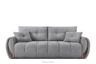 Dreisitzer-Sofa mit Steppung aus grauem Gewebestoff