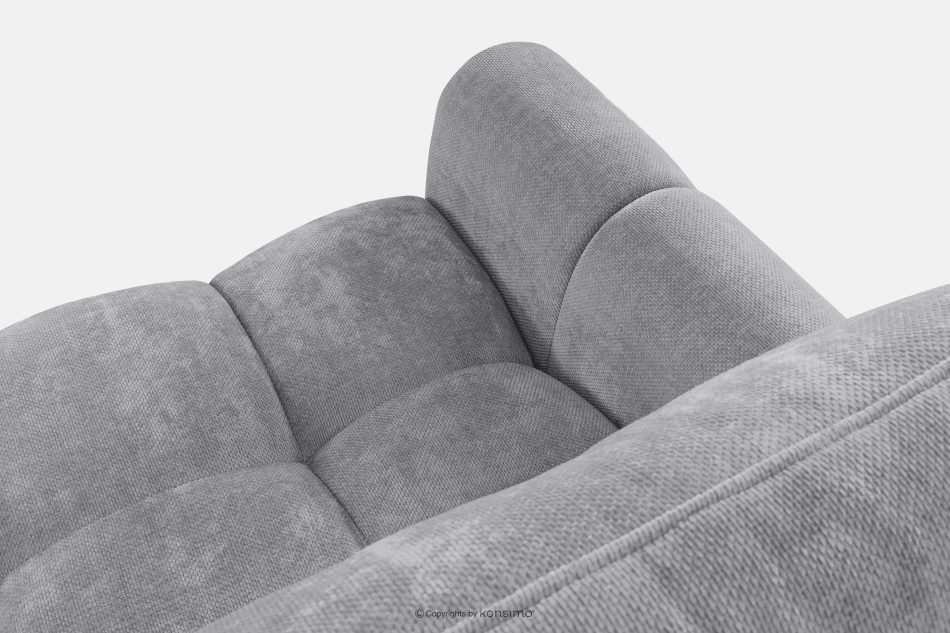 NILO Dreisitzer-Sofa mit Steppung aus grauem Gewebestoff grau - Foto 5