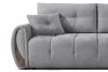 NILO Dreisitzer-Sofa mit Steppung aus grauem Gewebestoff grau - Foto 7