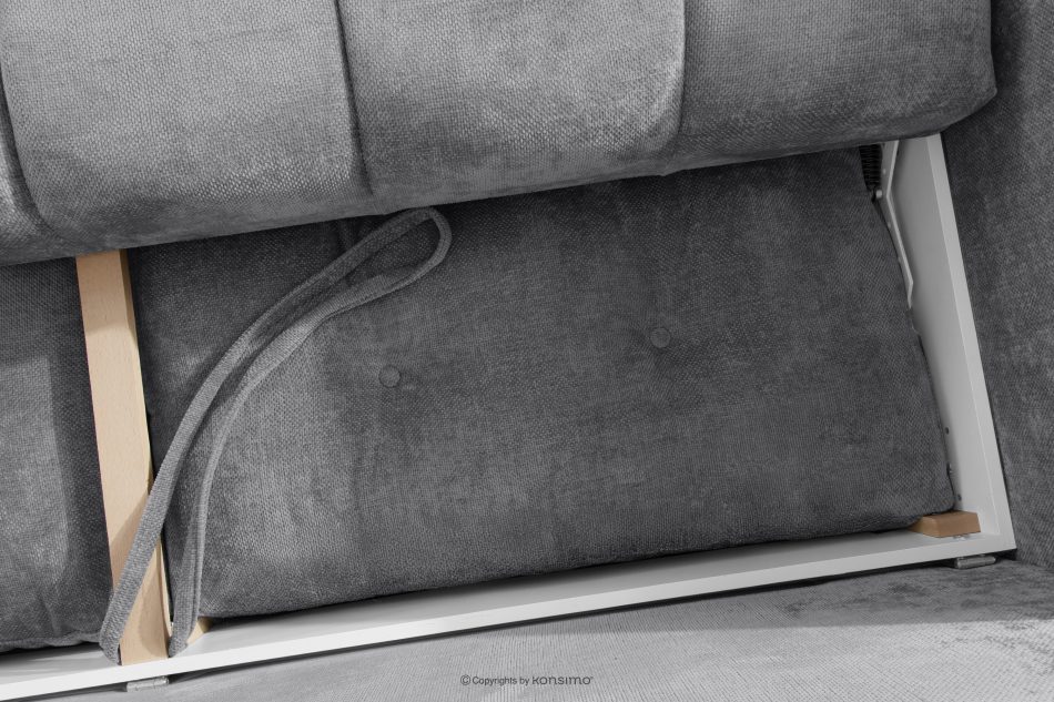 NILO Dreisitzer-Sofa mit Steppung aus grauem Gewebestoff grau - Foto 12