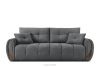 NILO Dreisitzer-Sofa mit Steppung aus dunkelgrauem Gewebestoff dunkelgrau - Foto 1