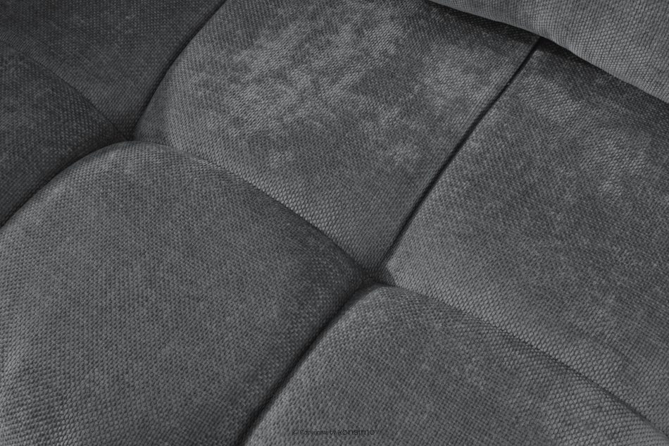 NILO Dreisitzer-Sofa mit Steppung aus dunkelgrauem Gewebestoff dunkelgrau - Foto 9