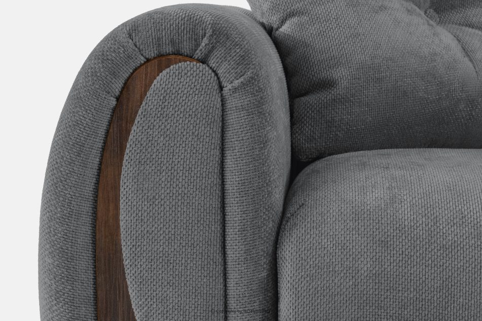 NILO Dreisitzer-Sofa mit Steppung aus dunkelgrauem Gewebestoff dunkelgrau - Foto 15