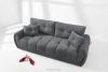 NILO Dreisitzer-Sofa mit Steppung aus dunkelgrauem Gewebestoff dunkelgrau - Foto 2
