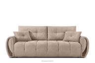 Dreisitzer-Sofa mit Steppung aus Gewebestoff in Hellbeige