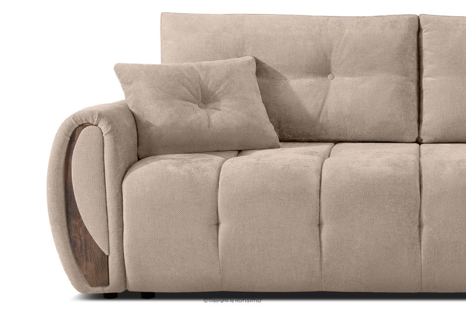 NILO Dreisitzer-Sofa mit Steppung aus Gewebestoff in Hellbeige hellbeige - Foto 6