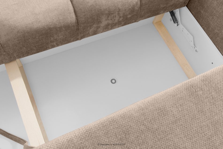 NILO Dreisitzer-Sofa mit Steppung aus Gewebestoff in Hellbeige hellbeige - Foto 11