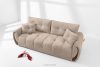 NILO Dreisitzer-Sofa mit Steppung aus Gewebestoff in Hellbeige hellbeige - Foto 2