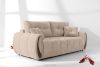 NILO Dreisitzer-Sofa mit Steppung aus Gewebestoff in Hellbeige hellbeige - Foto 17