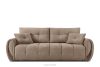 NILO Dreisitzer-Sofa mit Steppung aus Gewebestoff in Dunkelbeige dunkelbeige - Foto 1