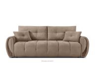Dreisitzer-Sofa mit Steppung aus Gewebestoff in Dunkelbeige