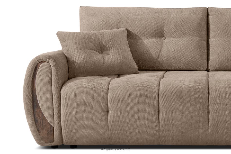 NILO Dreisitzer-Sofa mit Steppung aus Gewebestoff in Dunkelbeige dunkelbeige - Foto 6