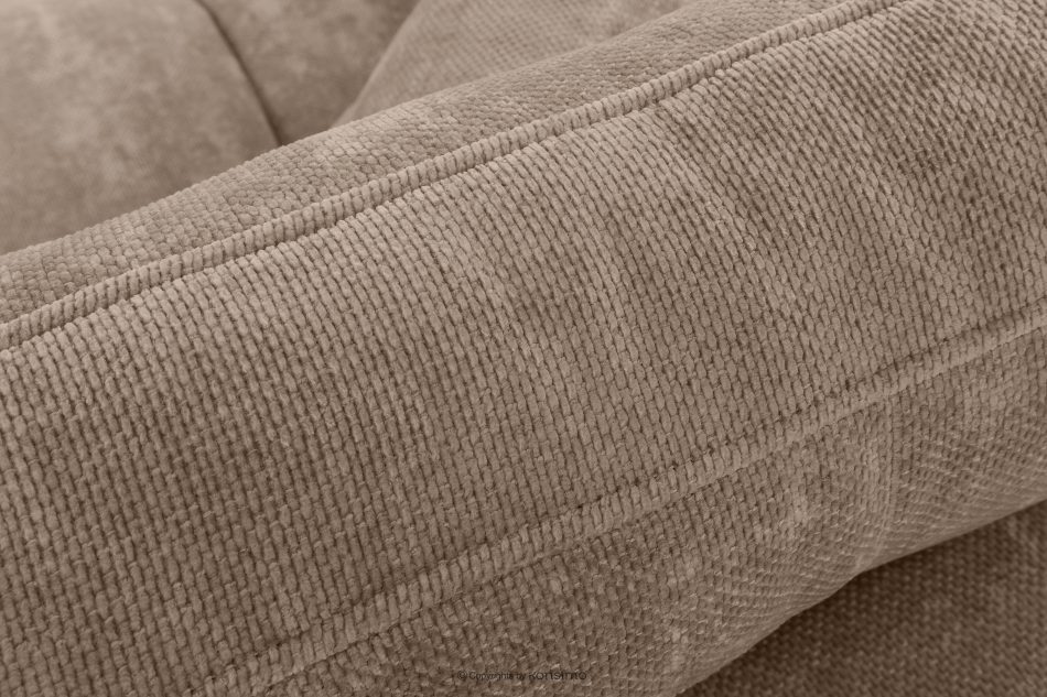 NILO Dreisitzer-Sofa mit Steppung aus Gewebestoff in Dunkelbeige dunkelbeige - Foto 7