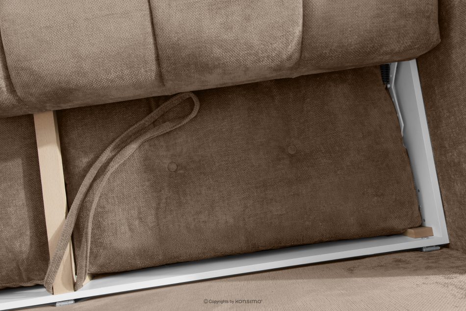 NILO Dreisitzer-Sofa mit Steppung aus Gewebestoff in Dunkelbeige dunkelbeige - Foto 12