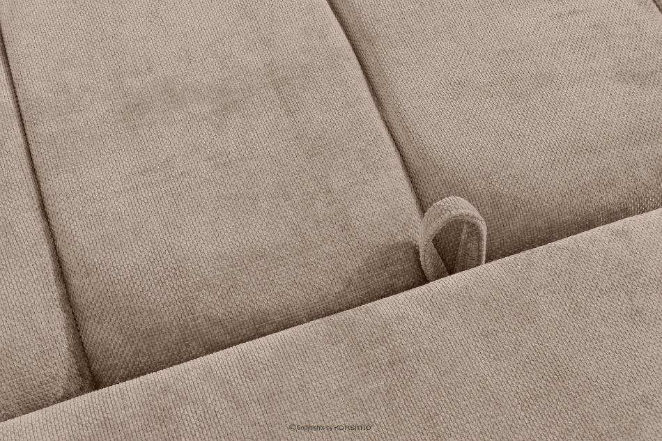 NILO Dreisitzer-Sofa mit Steppung aus Gewebestoff in Dunkelbeige dunkelbeige - Foto 14