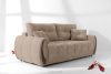 NILO Dreisitzer-Sofa mit Steppung aus Gewebestoff in Dunkelbeige dunkelbeige - Foto 17