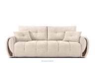 Dreisitzer-Sofa mit Steppung aus Gewebestoff in Ecru