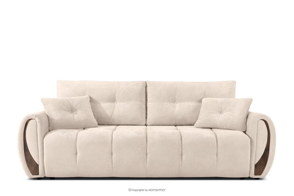 NILO Dreisitzer-Sofa mit Steppung aus Gewebestoff in Ecru ecru - Foto 0