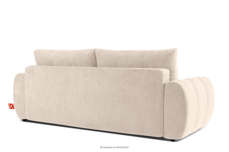 NILO Dreisitzer-Sofa mit Steppung aus Gewebestoff in Ecru ecru - Foto 3
