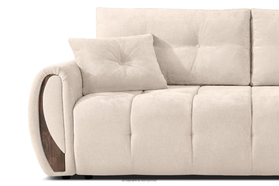 NILO Dreisitzer-Sofa mit Steppung aus Gewebestoff in Ecru ecru - Foto 6