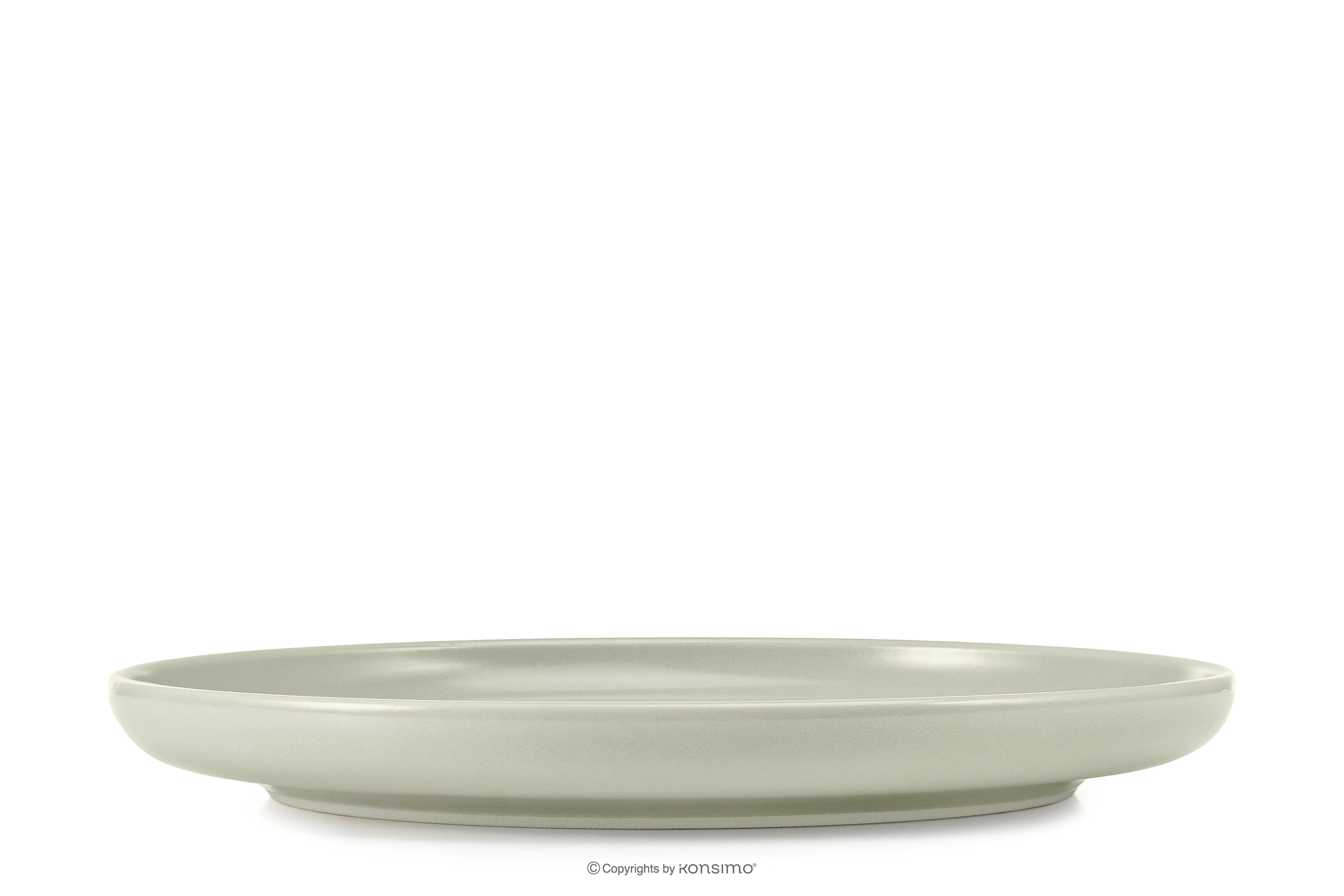 Dessertteller beige/grün/grau matt