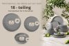 VICTO Modernes Tafelservice 6-Personen-Set (18 tlg.) grau grau - Foto 9