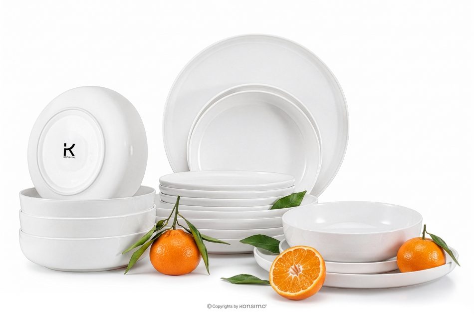VICTO Modernes Tafelservice 6-Personen-Set (18 tlg.) weiß weiß - Foto 0