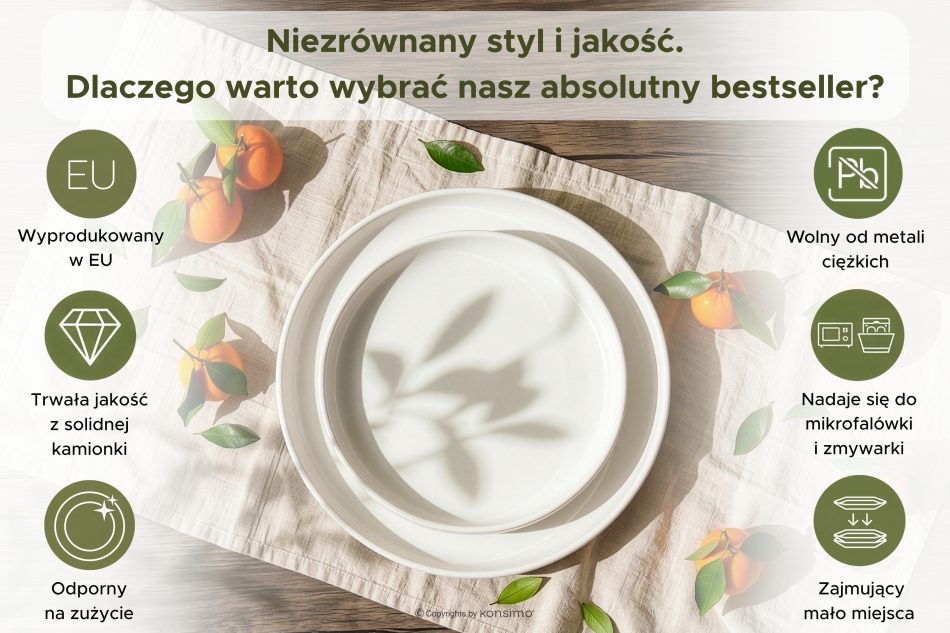VICTO Modernes Tafelservice 6-Personen-Set (18 tlg.) weiß weiß - Foto 9