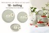 VICTO Modernes Tafelservice 6-Personen-Set  beige/grün/grau matt beige/grün/grau matt - Foto 9