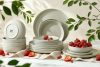 VICTO Modernes Tafelservice 6-Personen-Set  beige/grün/grau matt beige/grün/grau matt - Foto 2
