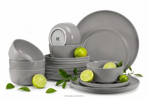 VICTO, https://konsimo.de/kollektion/victo/ Tafelservice 6-Personen-Set (18 tlg.) grau grau - Foto