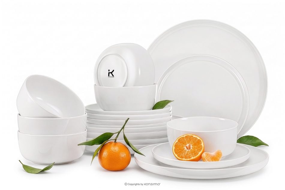 VICTO Tafelservice 6-Personen-Set (18 tlg.) weiß weiß - Foto 0
