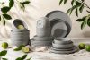 VICTO Modernes Tafelservice 6-Personen-Set 24-teilig grau grau - Foto 2