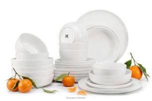 VICTO, https://konsimo.de/kollektion/victo/ Modernes Tafelservice 6-Personen-Set 24-teilig weiß weiß - Foto