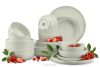 Modernes Tafelservice 6-Personen-Set 24-teilig beige/grün/grau matt
