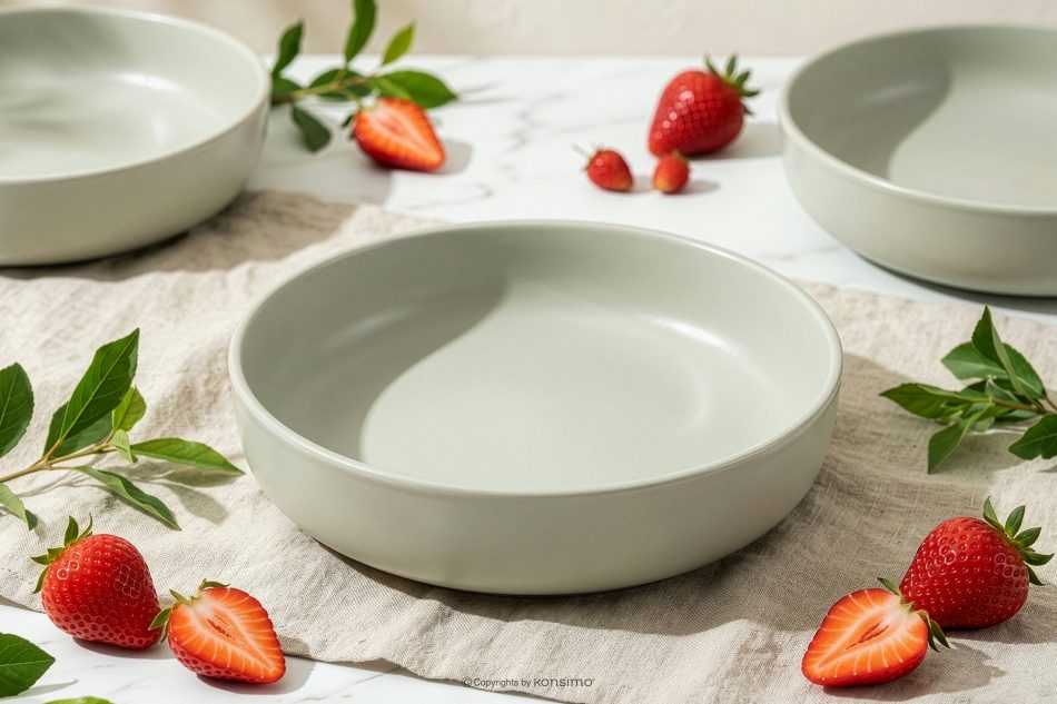 VICTO Modernes Tafelservice 6-Personen-Set 24-teilig beige/grün/grau matt beige/grün/grau matt - Foto 15