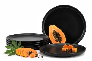 VICTO, https://konsimo.de/kollektion/victo/ Speiseteller-Set für 6 Personen schwarz schwarz/matt - Foto