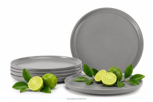 VICTO, https://konsimo.de/kollektion/victo/ Speiseteller-Set für 6 Personen grau grau/matt - Foto