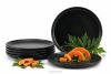 Dessertteller-Set für 6 Personen schwarz