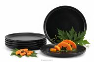 Dessertteller-Set für 6 Personen schwarz