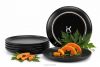 VICTO Dessertteller-Set für 6 Personen schwarz schwarz/matt - Foto 3