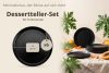 VICTO Dessertteller-Set für 6 Personen schwarz schwarz/matt - Foto 8