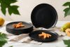 VICTO Dessertteller-Set für 6 Personen schwarz schwarz/matt - Foto 2