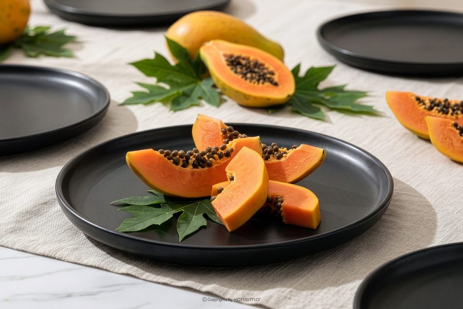 VICTO Dessertteller-Set für 6 Personen schwarz schwarz/matt - Foto 9