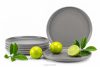Dessertteller-Set für 6 Personen grau